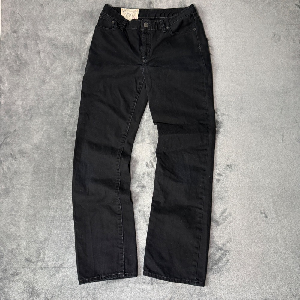 Polo Ralph Lauren Black Authentic Dungarees‎ Straight Leg Pants Size 20 30x30